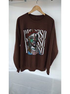 Bowery Picasso 1937 Crewneck Sweatshirt Brown Size XL